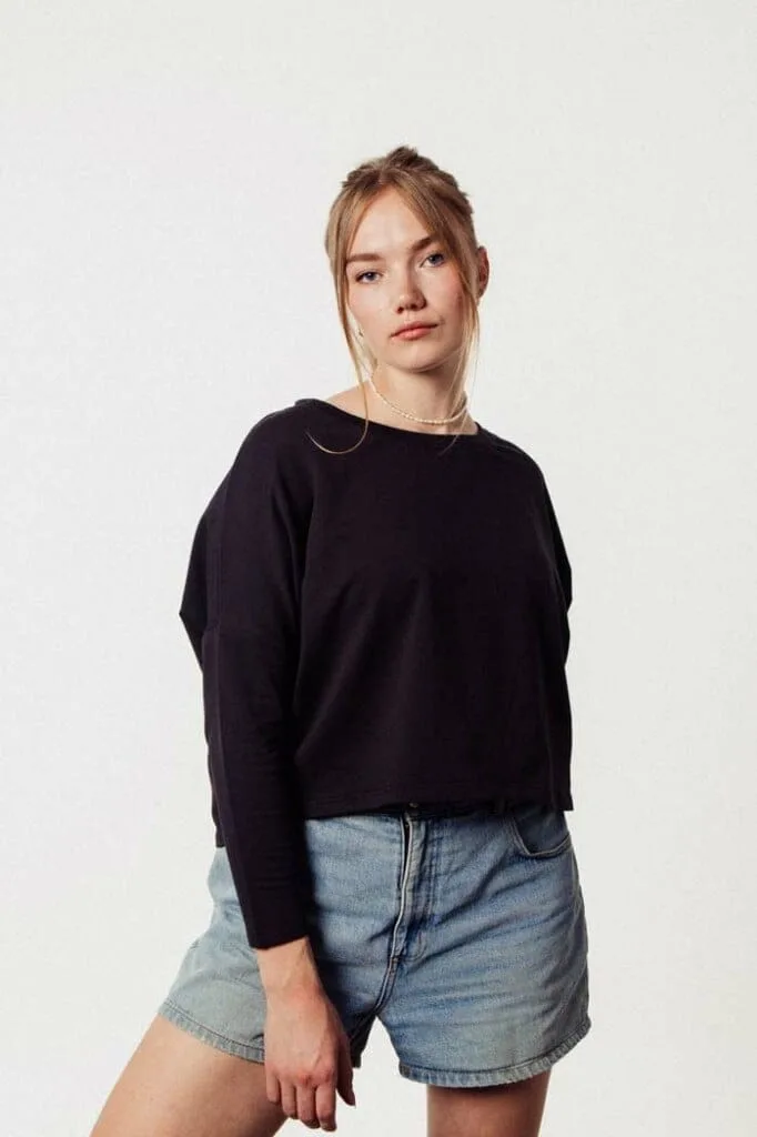 M50 Loose Crop top sweater | Graphite