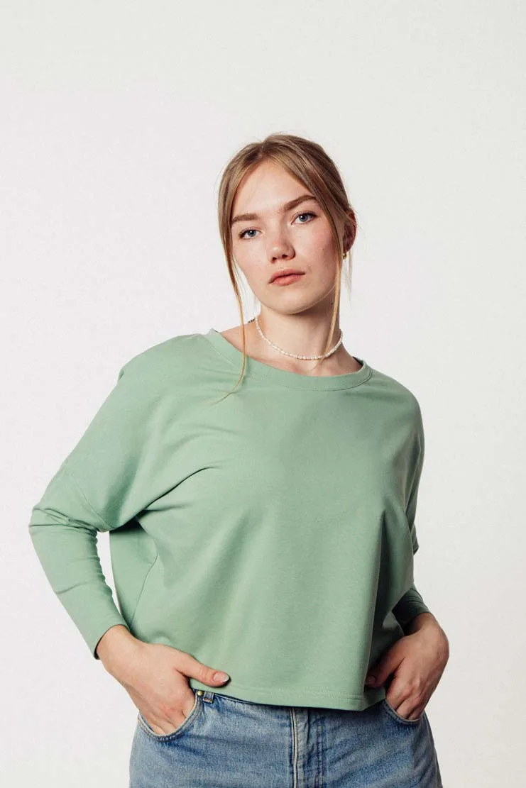 M50 Loose Crop top sweater | Mint