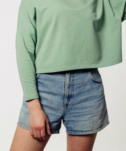 M50 Brīva piegriezuma tops | Piparmētra