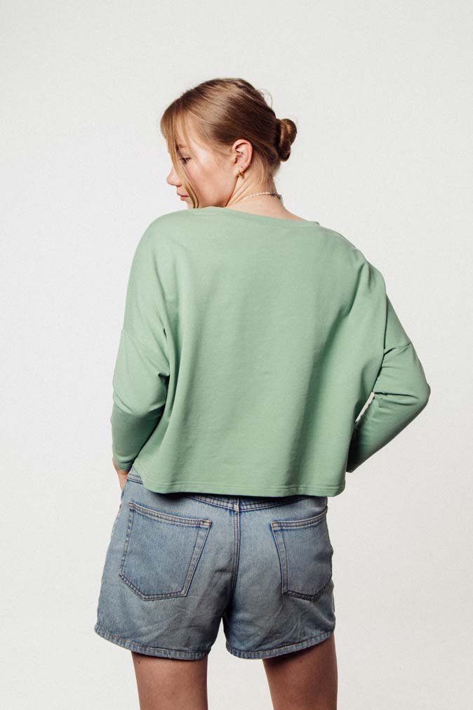 M50 Loose Crop top sweater | Mint