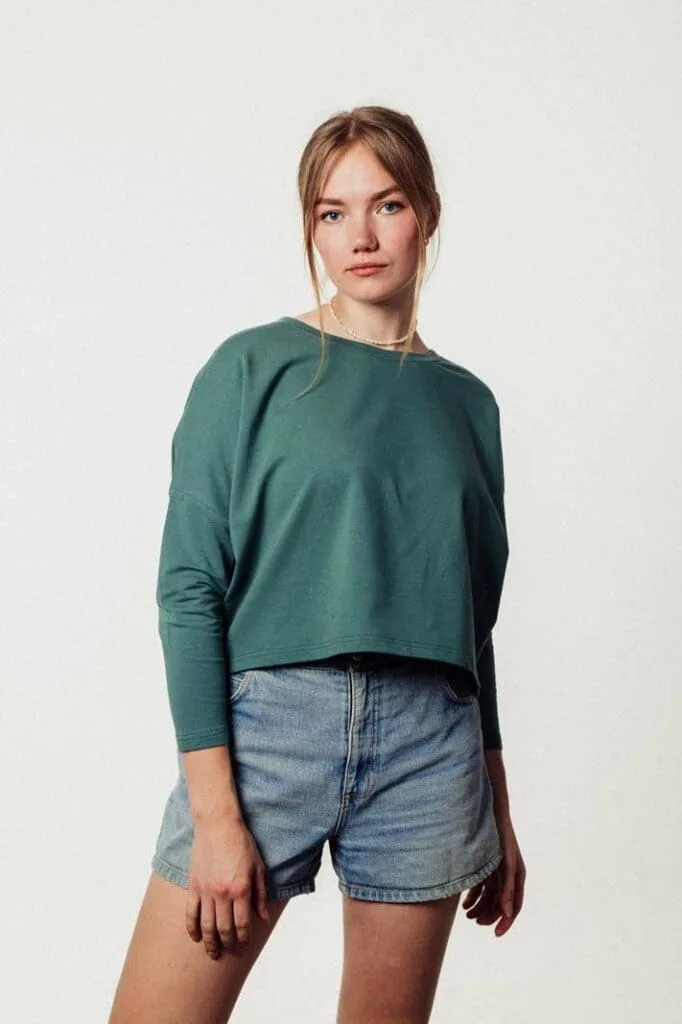 M50 Loose Crop top sweater | Nordic Ocean