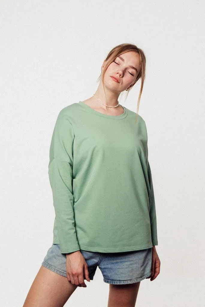 M50 Brīva piegriezuma džemperis | Piparmētra