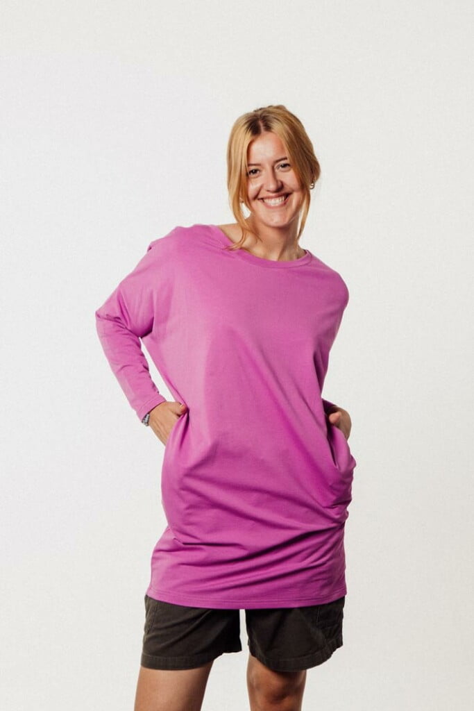 M50 Loose Cut Tunic with pockets | Mellow pink
