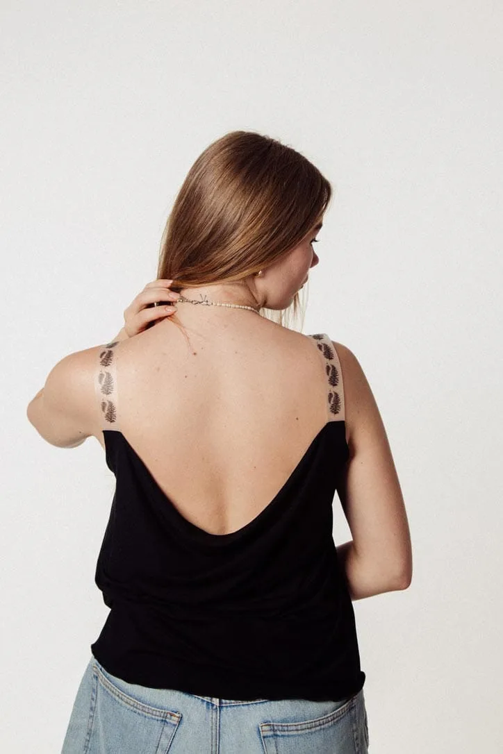 M50 Vasaras tops PAPARDE | Melns