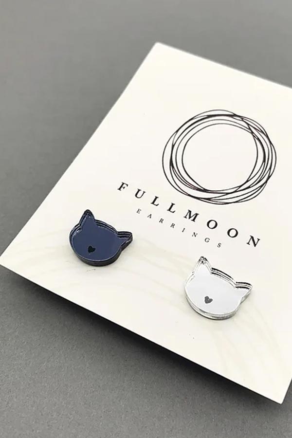 FULLMOON Earrings | Cats