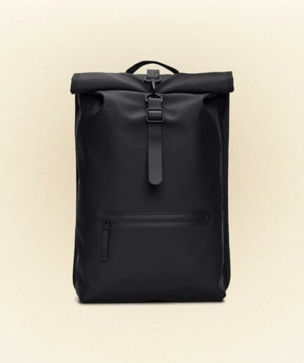 Rains Rolltop Rucksack | Black