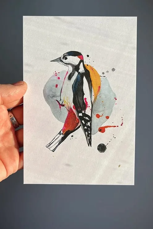 Zane Veldre Postcard | Woodpecker