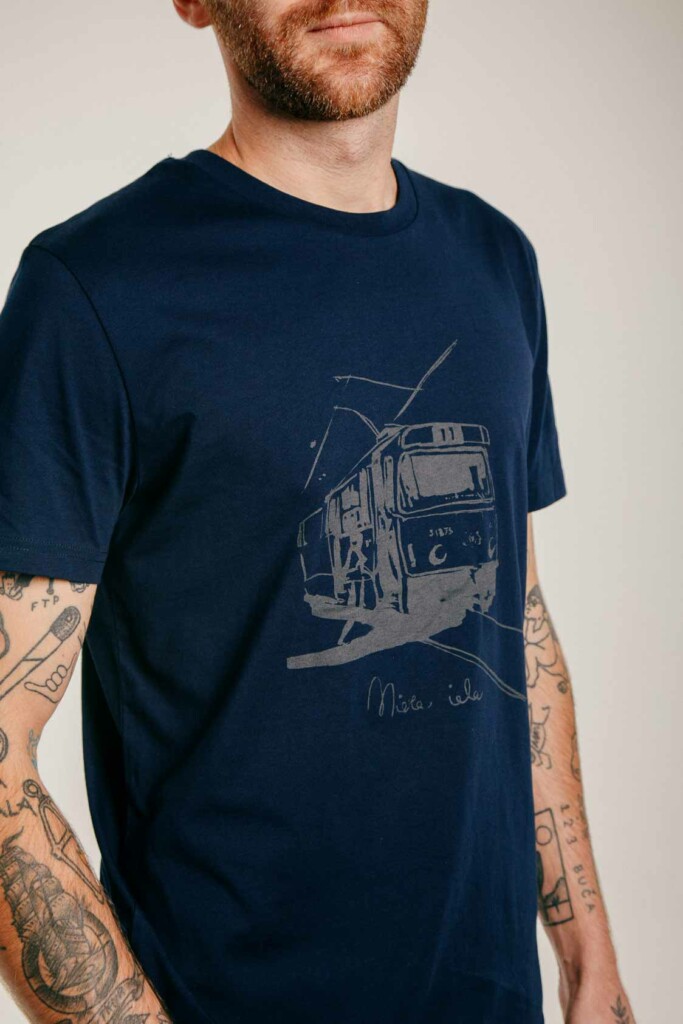 M50 Unisex Organic Cotton T-shirt Tram Nr 11 | Navy Blue|