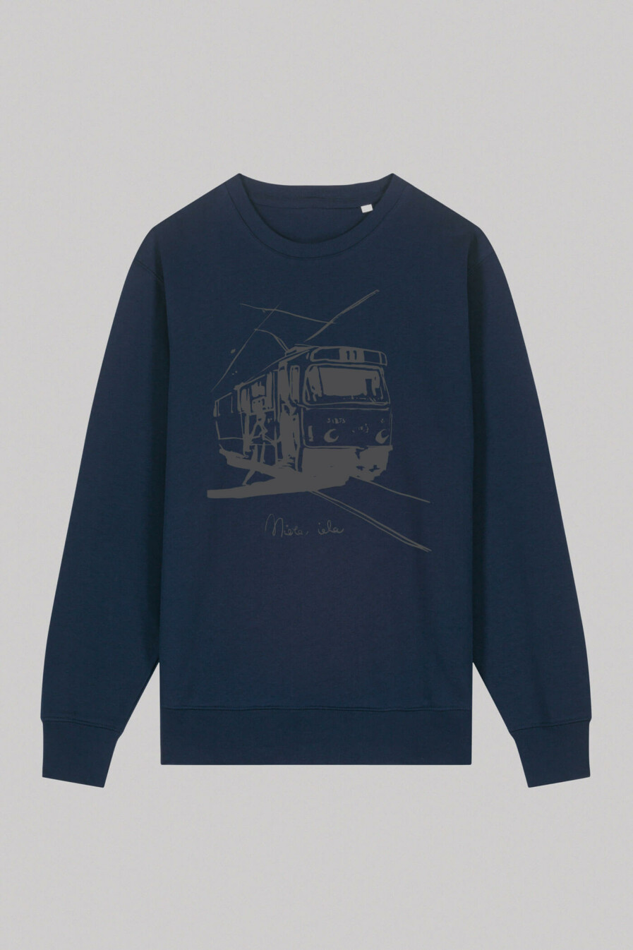 M50 Unisex Organic Cotton Relaxed Fit Sweatshirt Tram Nr 11 | Navy Blue