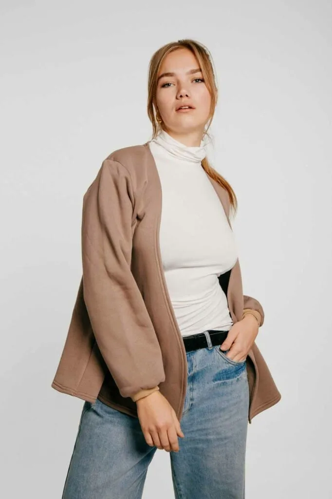 M50 Balloon Sleeve Jacket | Cappuccino