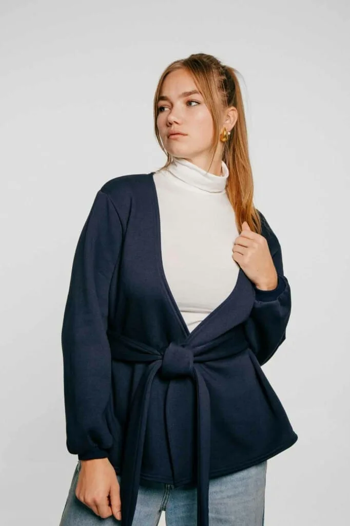 M50 Balloon Sleeve Jacket | Navy Blue