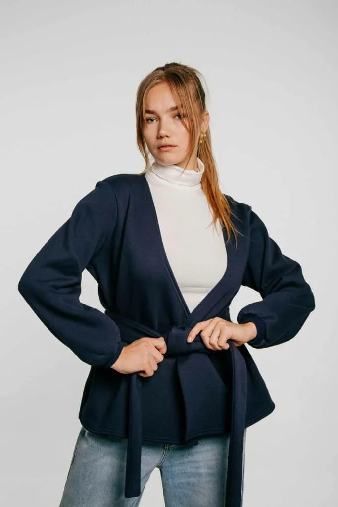 M50 Balloon Sleeve Jacket | Navy Blue