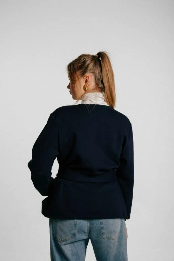 M50 Balloon Sleeve Jacket | Navy Blue