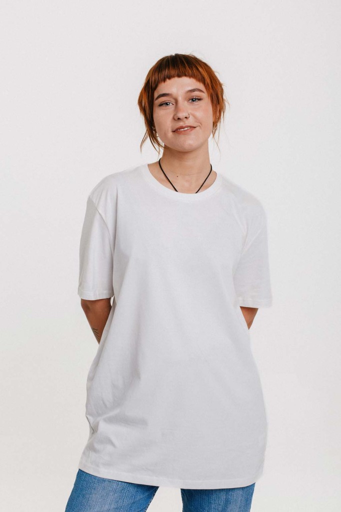 M50 Organic Catton T-shirt NUMURS NAV SASNIEDZAMS I Off white
