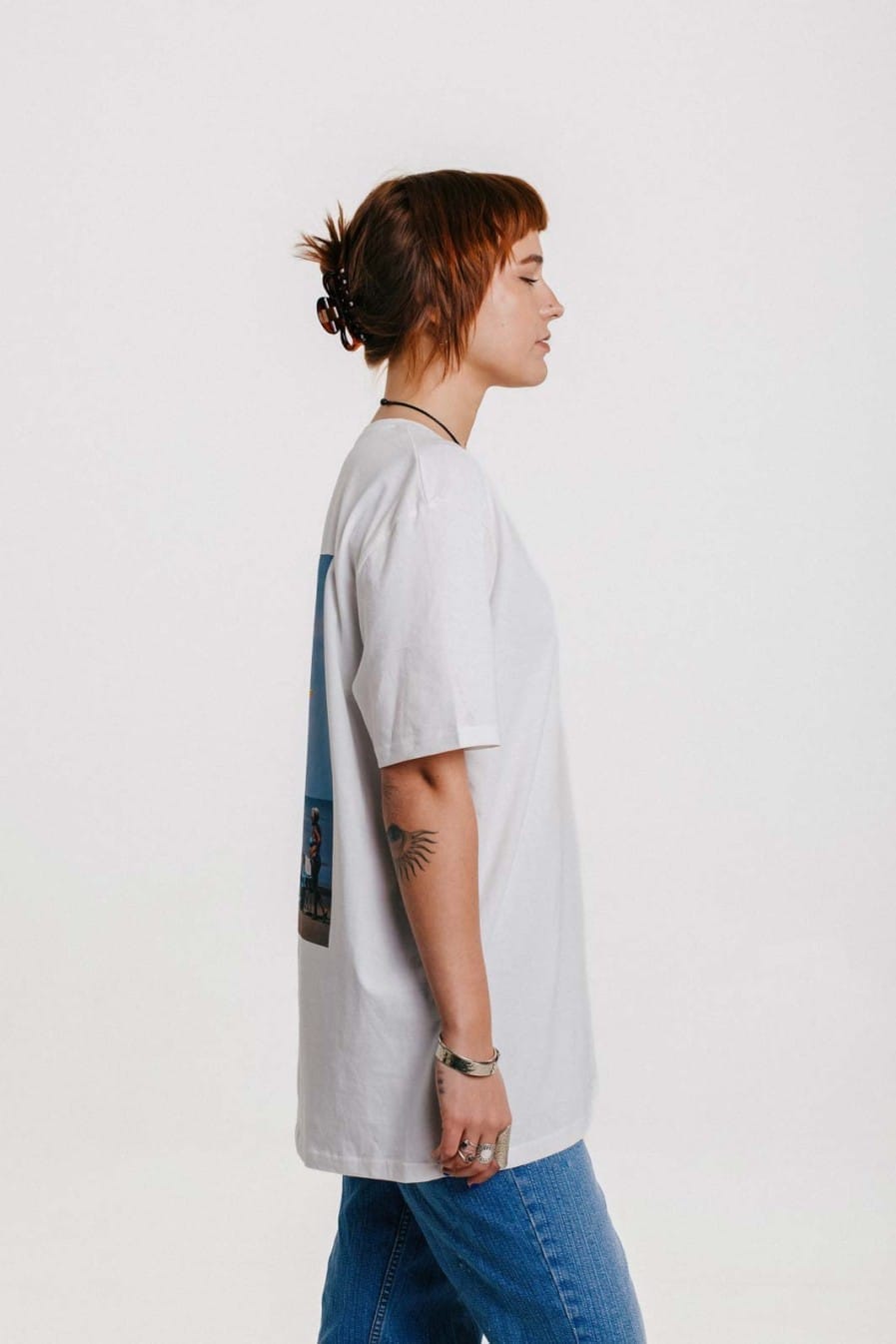M50 Organic Catton T-shirt NUMURS NAV SASNIEDZAMS I Off white