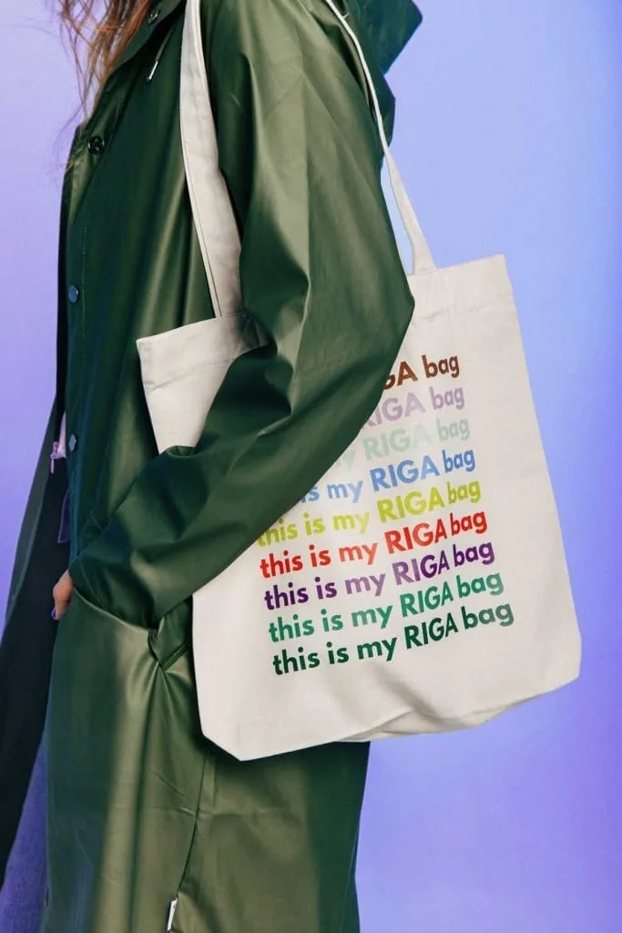 M50 Organic Catton Tote Bag "THIS IS MY RIGA BAG" | White