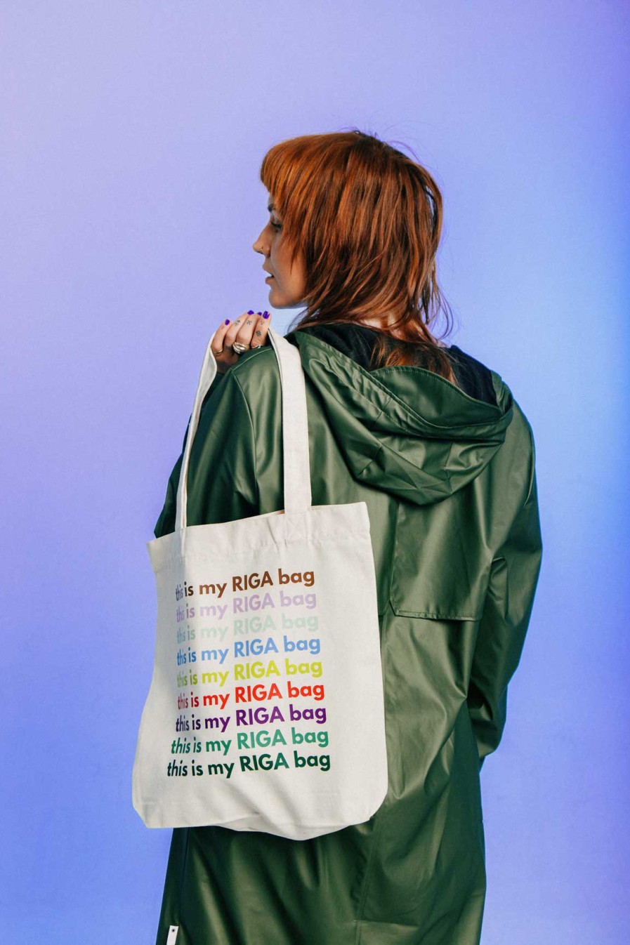 M50 Organic Catton Tote Bag "THIS IS MY RIGA BAG" | White