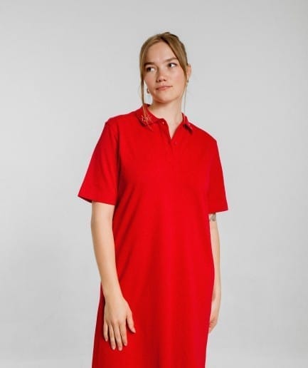 M50 Organic Cotton Women's dress |  Red