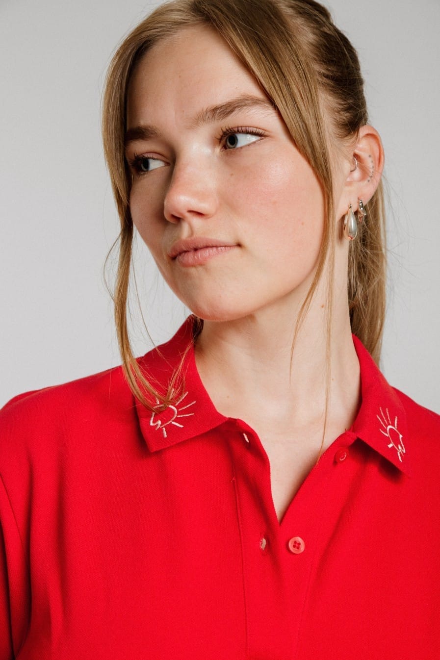 M50 Organic Cotton Women's dress |  Red