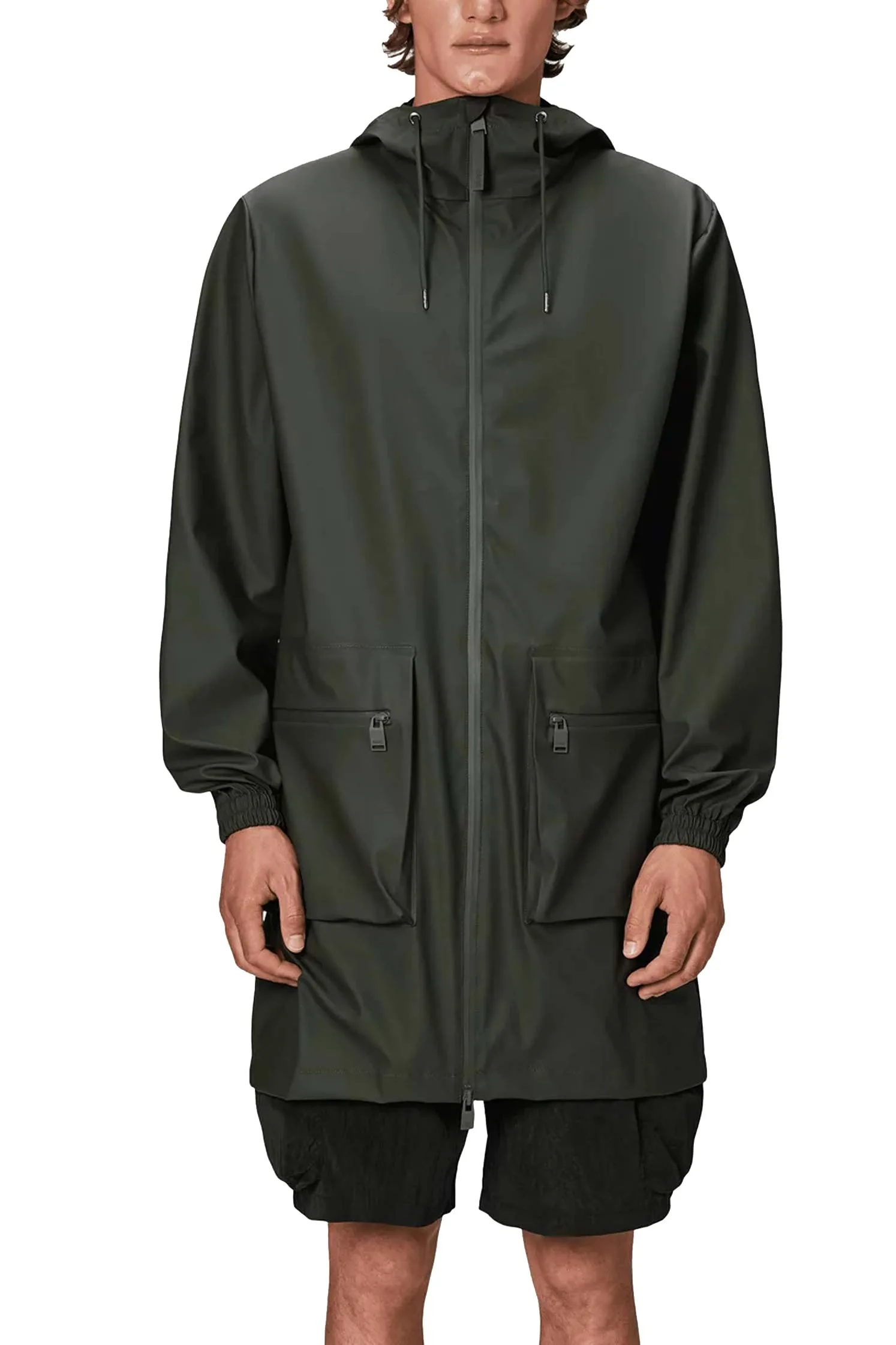 Rains-Cargo-Long-Rain-Jacket-green-1