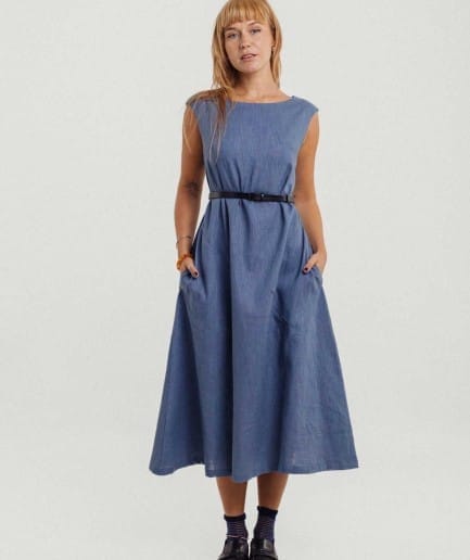M50 Linen Dress Nocturne | Blue