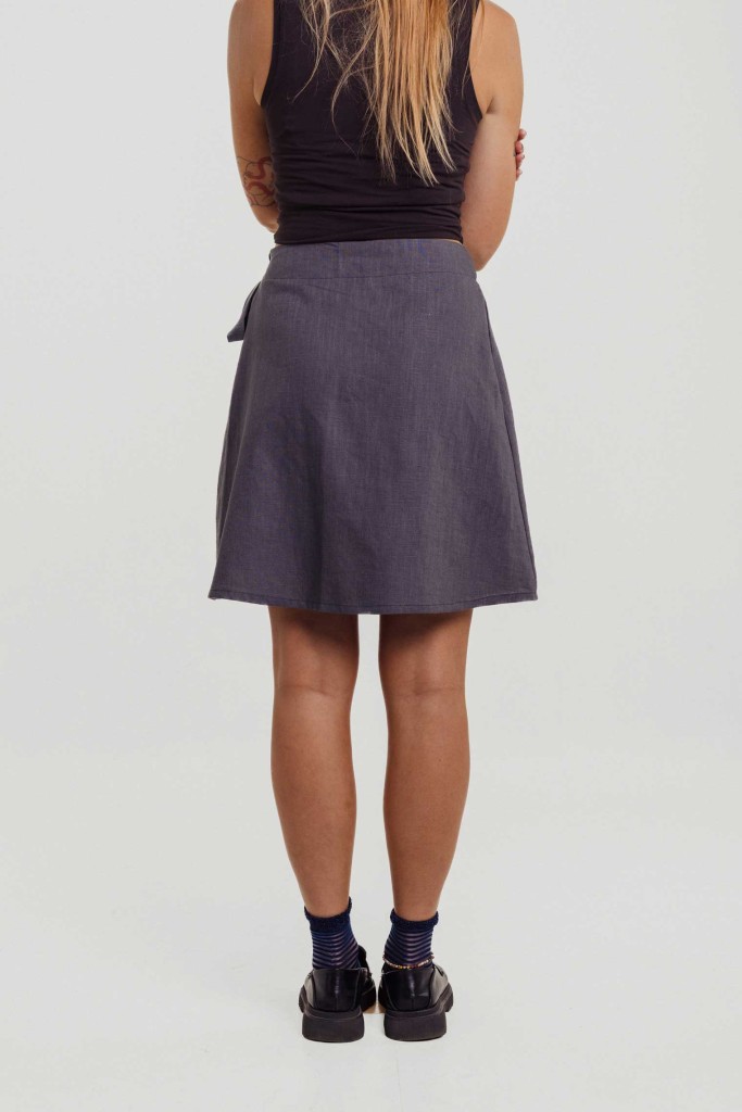 M50 Linen Skirt Kleo | Gray