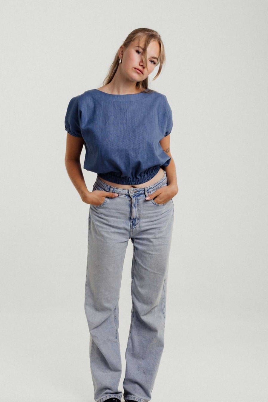 M50 Majestic Linen top | Blue