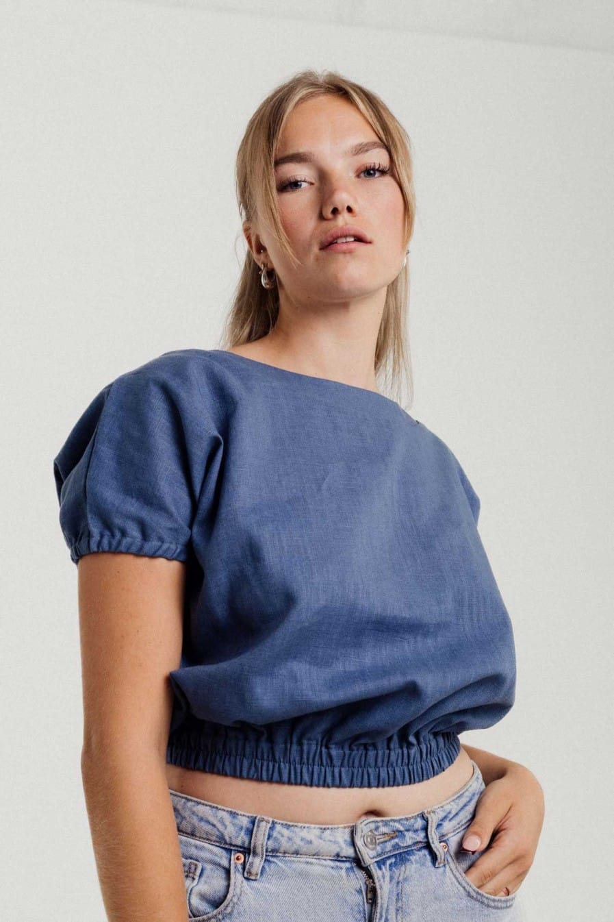 M50 Majestic Linen top | Blue
