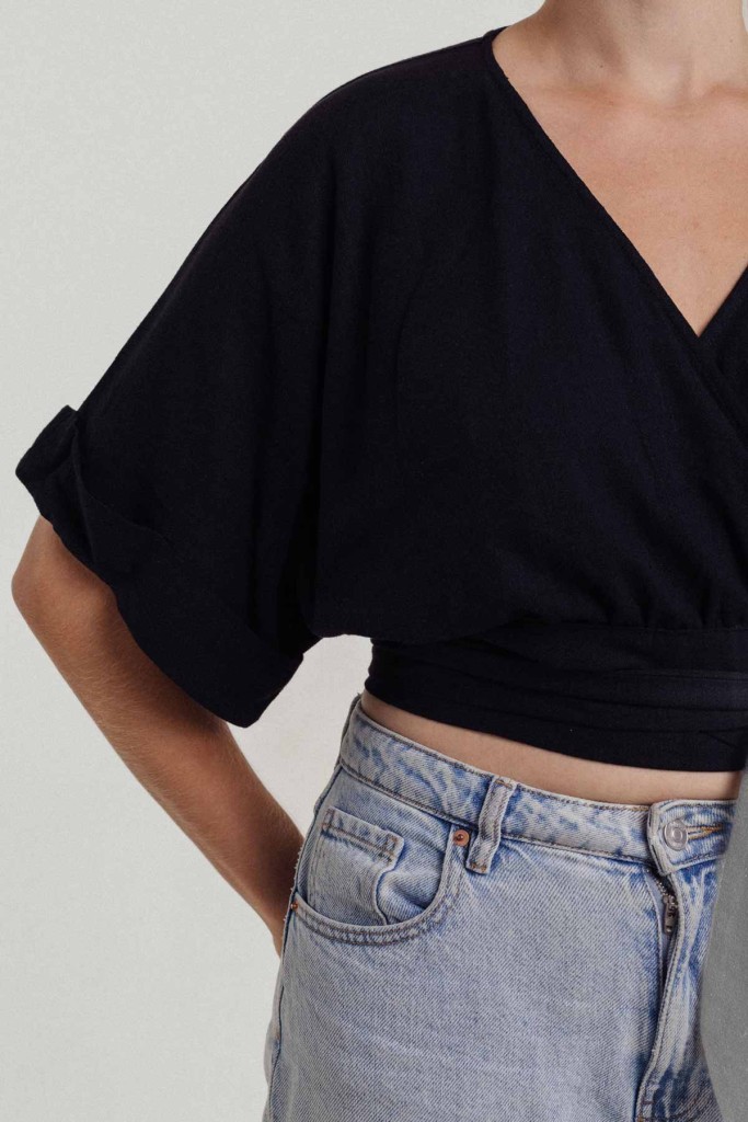 M50 Wrap blouse | Black