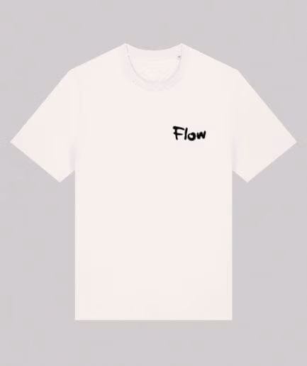Official T-shirt for the award-winning animated film FLOW | Off White | Cat on back