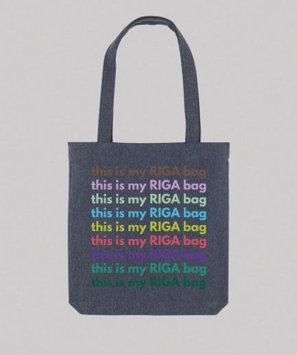 M50 Organic Cotton Tote Bag "THIS IS MY RIGA BAG" | Dark blue