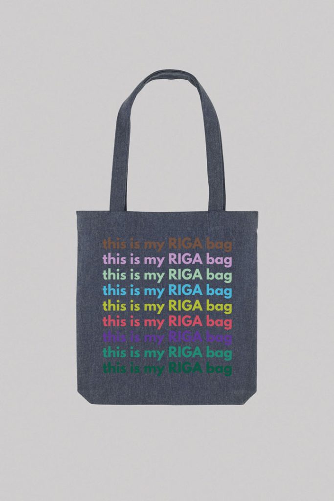 M50 Organic Cotton Tote Bag "THIS IS MY RIGA BAG" | Dark blue