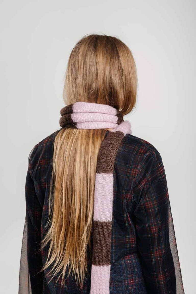 BOA scarf Naja (brown+pink)