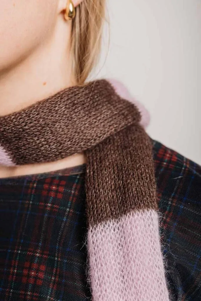BOA scarf Naja (brown+pink)