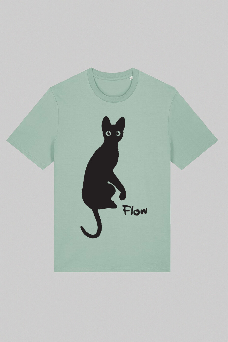 Official T-shirt for the award-winning animated film FLOW | Aloe | Cat on front