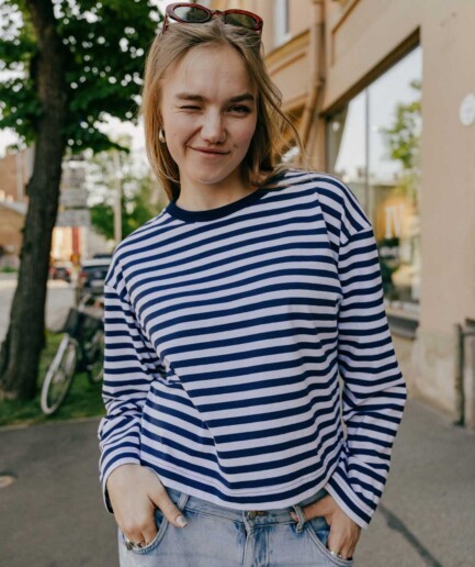 M50 Striped Duck long sleeve | Blue