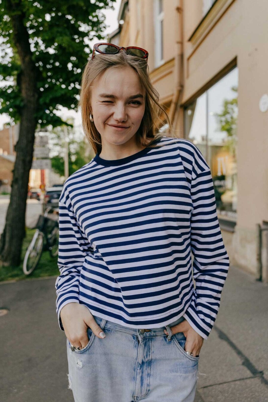 M50 Striped Duck long sleeve | Blue