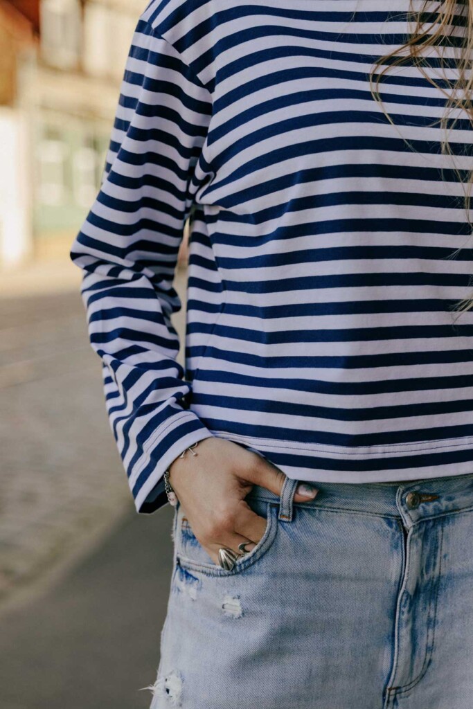 M50 Striped Duck long sleeve | Blue
