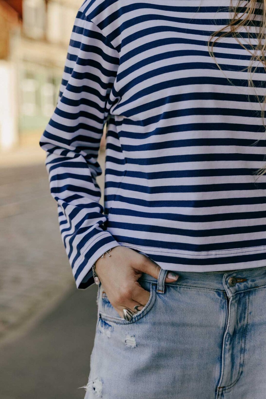 M50 Striped Duck long sleeve | Blue