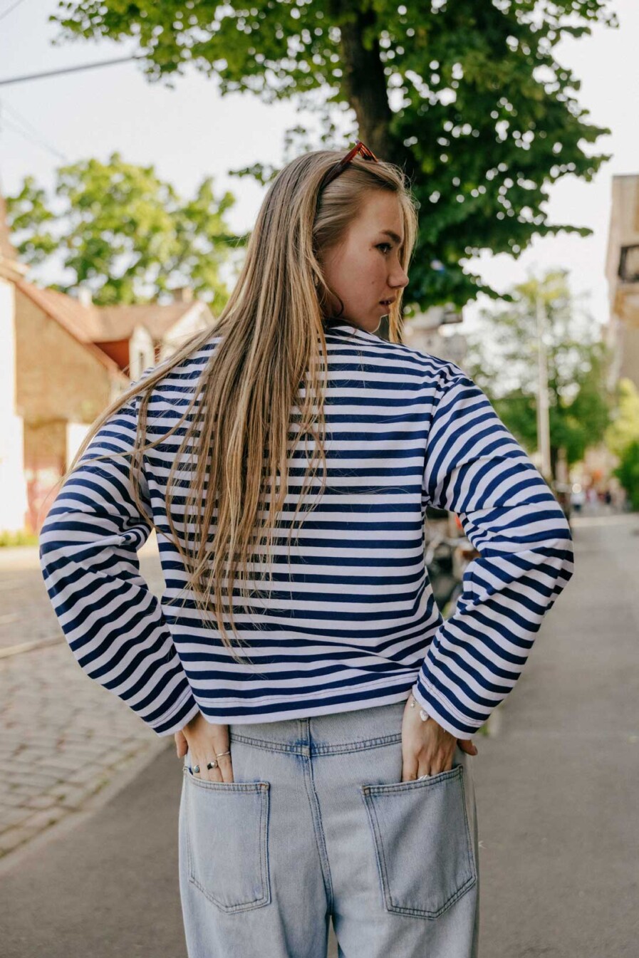 M50 Striped Duck long sleeve | Blue