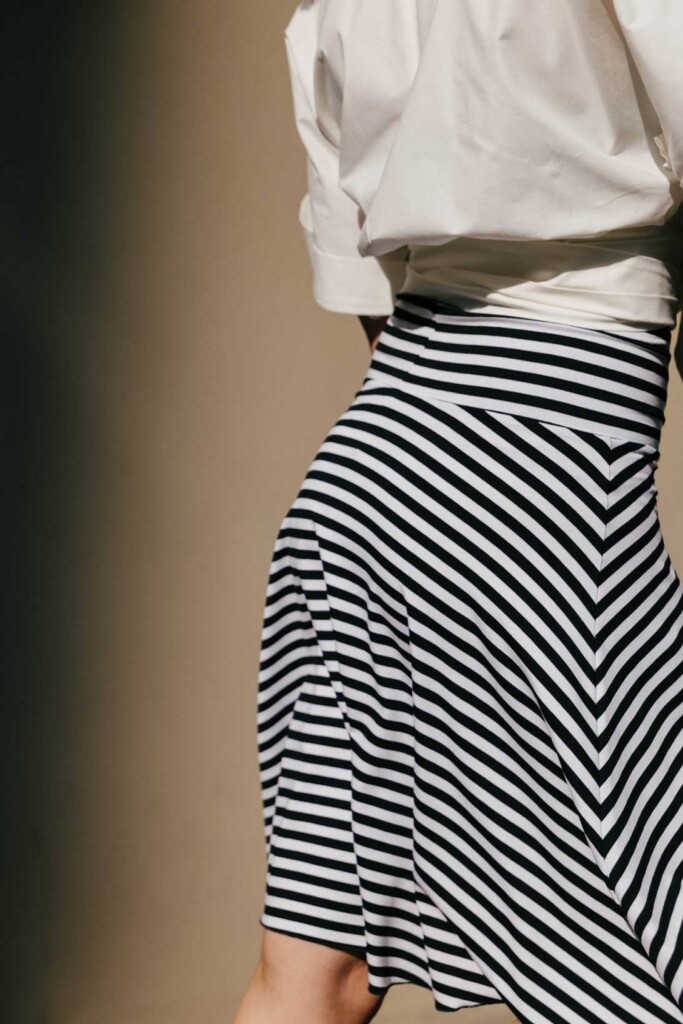 M50 Sun Skirt MIDI | Stripes
