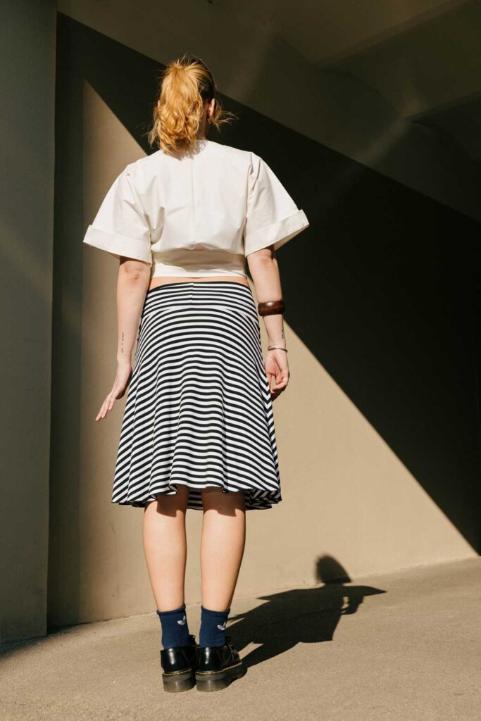 M50 Sun Skirt MIDI | Stripes
