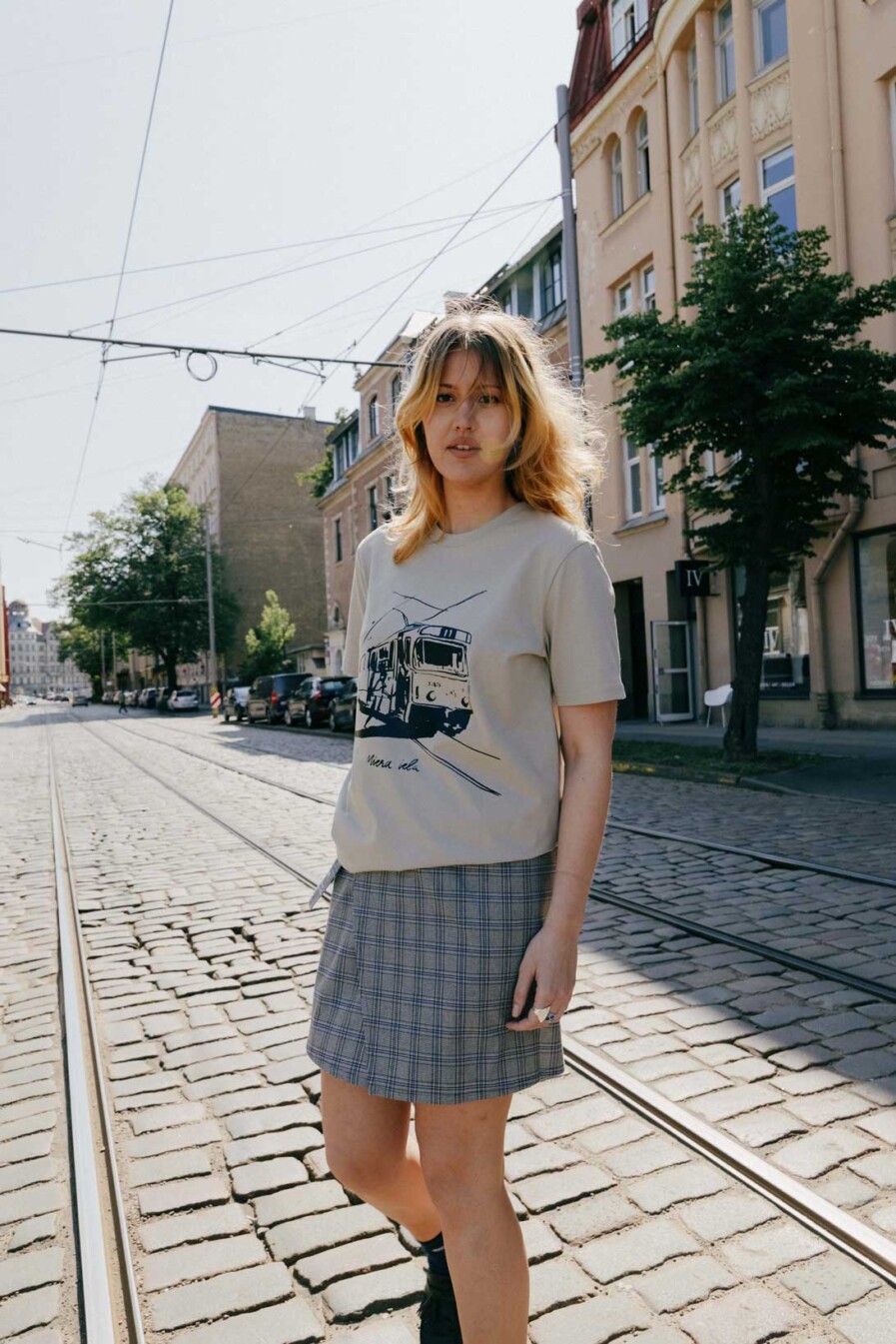 M50 Unisex Organic Cotton T-shirt Tram Nr 11 | Stone
