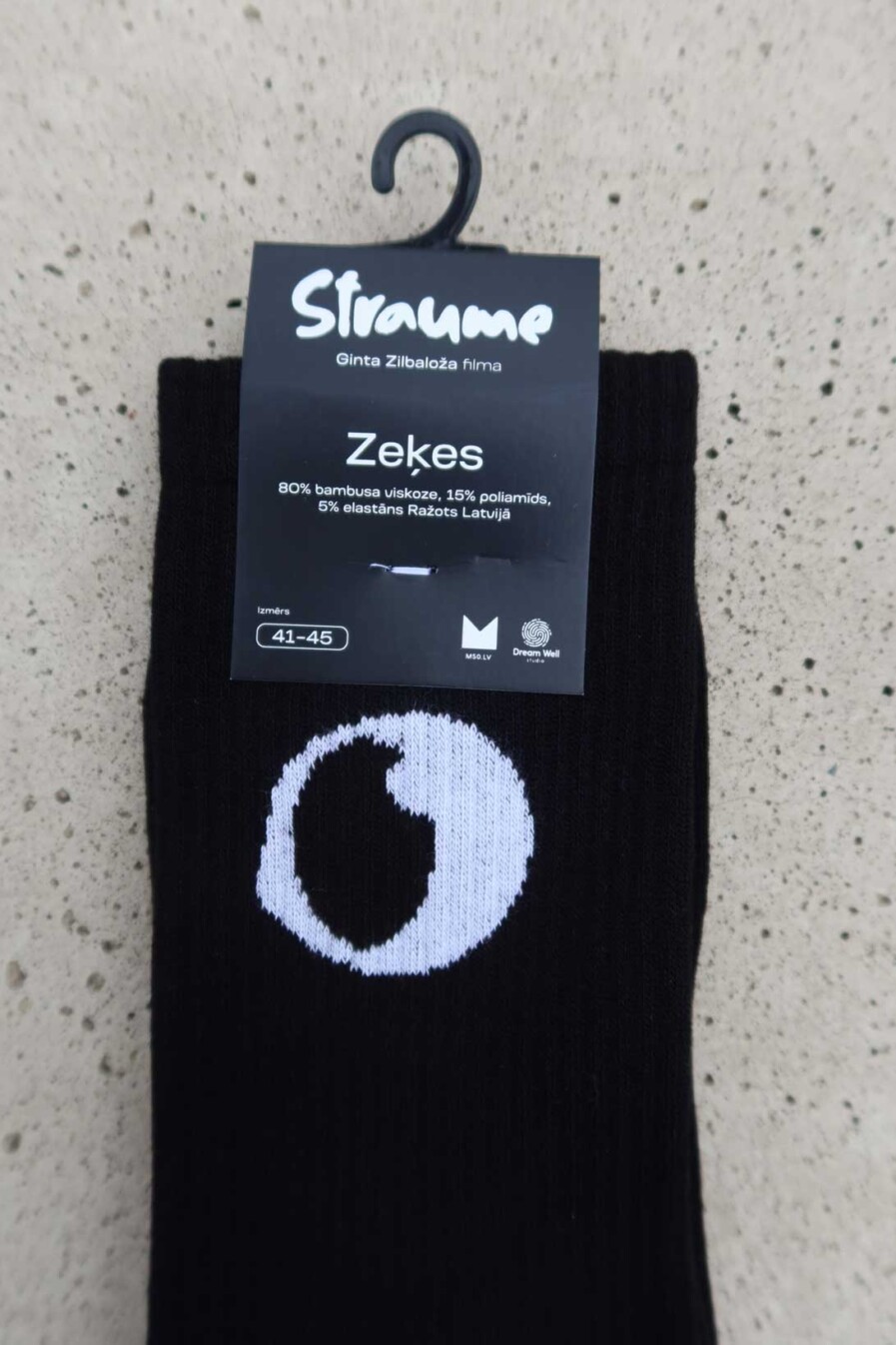 Oficiālās FLOW zeķes ar kaķa acīm | Melnas