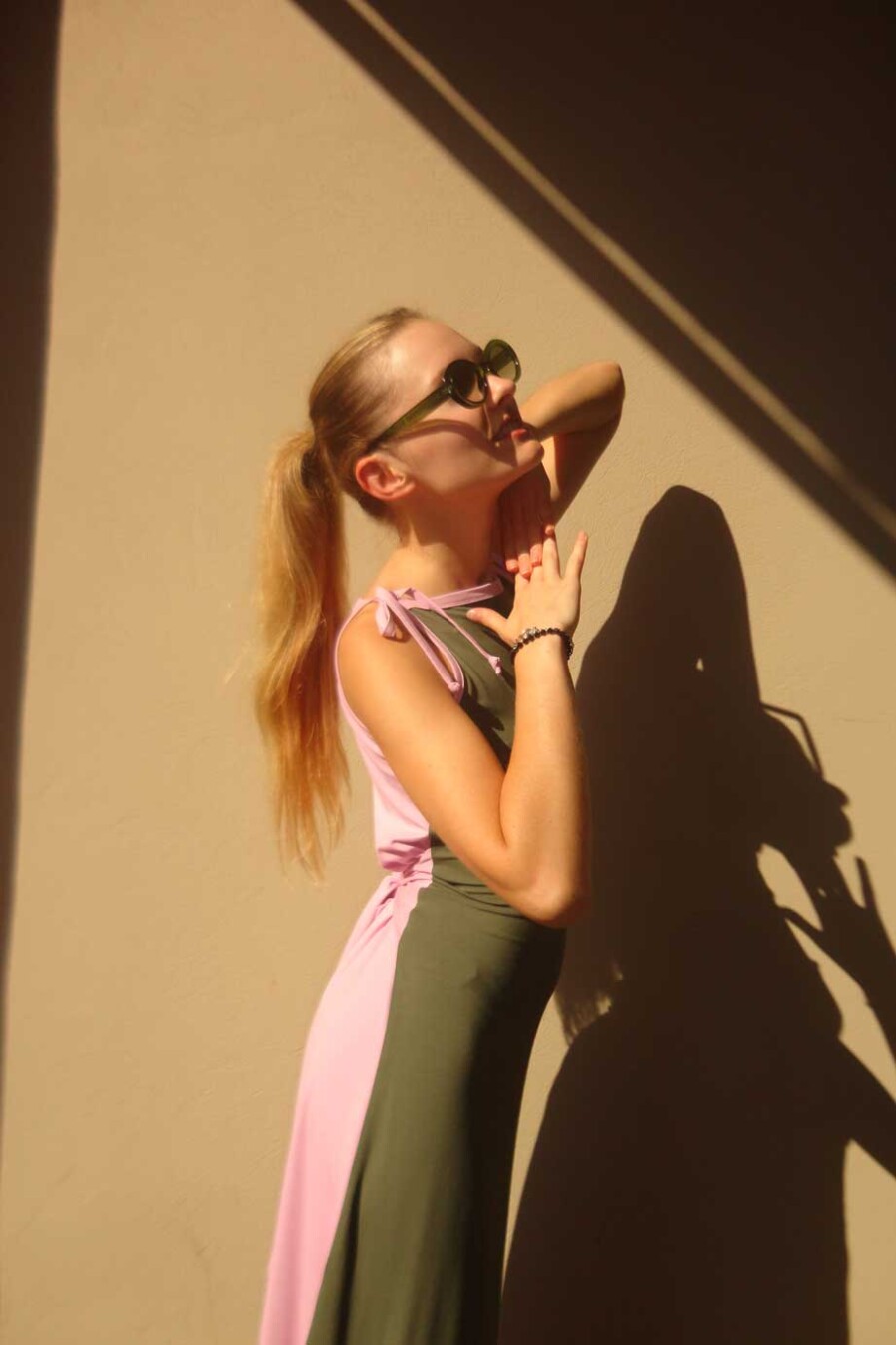 M50 Dress Goddess Reversible | Pink & khaki