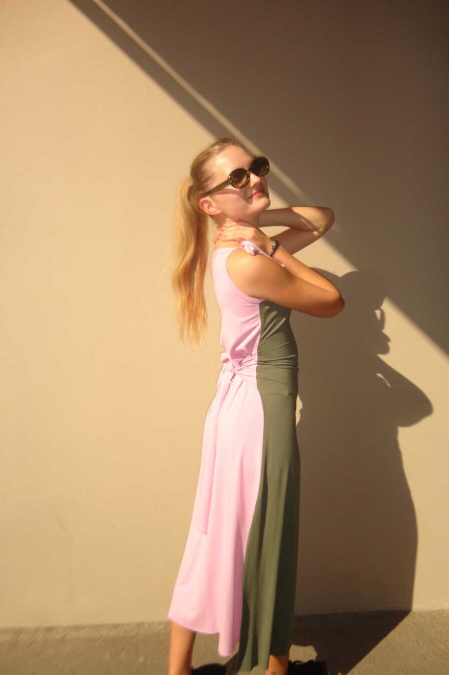 M50 Dress Goddess Reversible | Pink & khaki