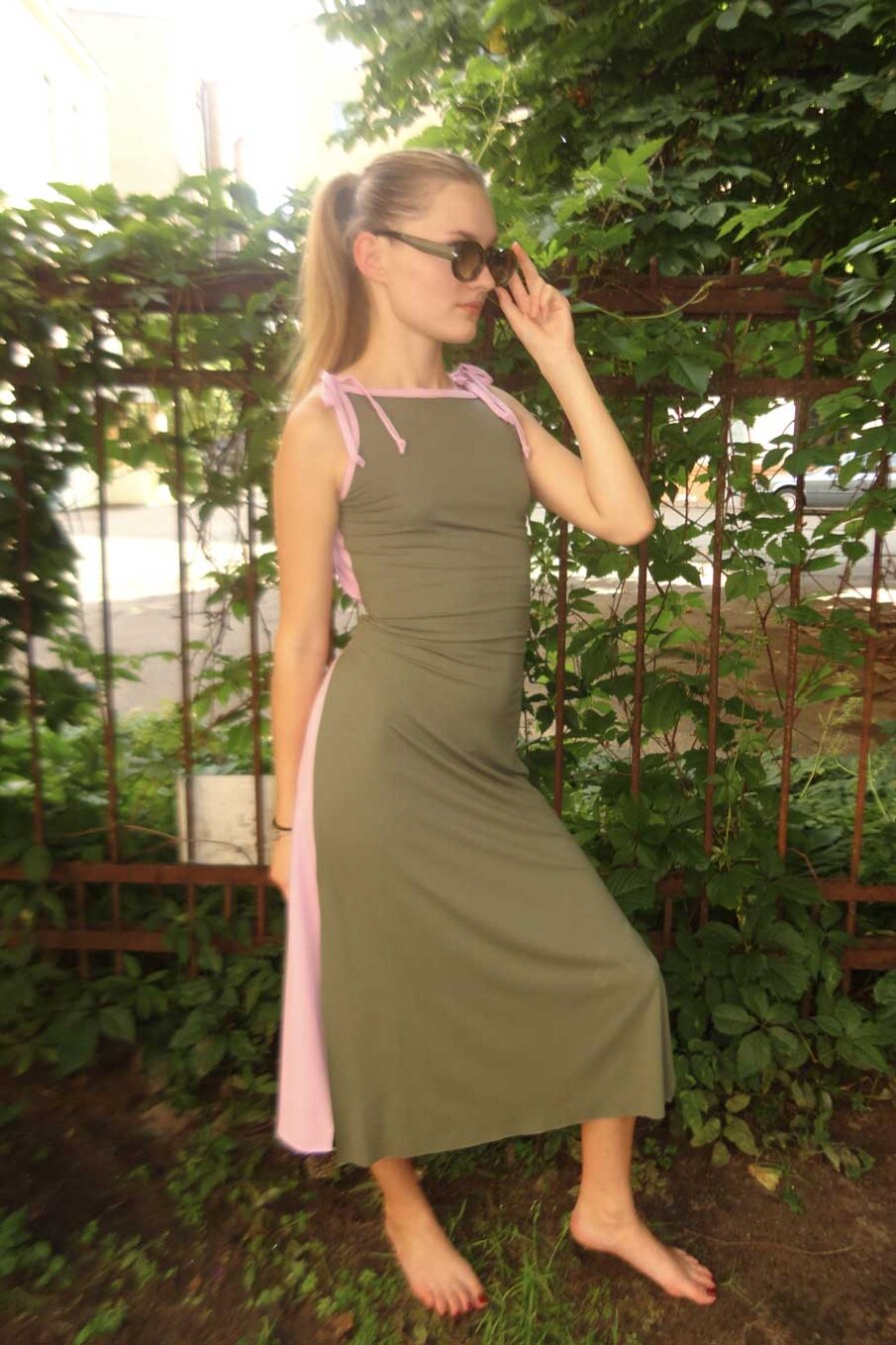 M50 Dress Goddess Reversible | Pink & khaki