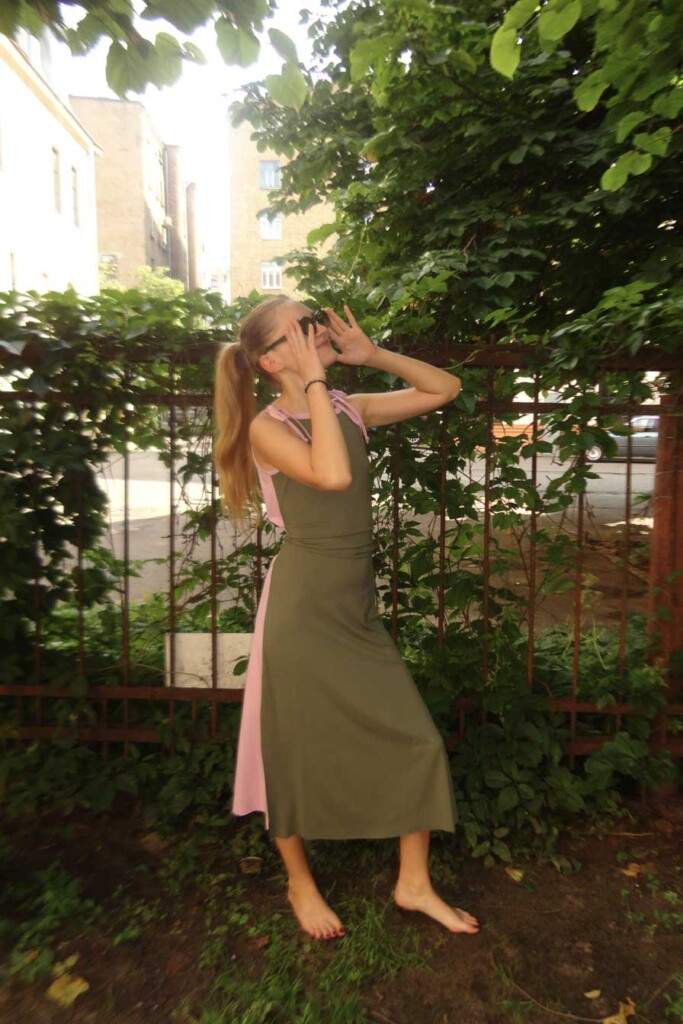 M50 Dress Goddess Reversible | Pink & khaki