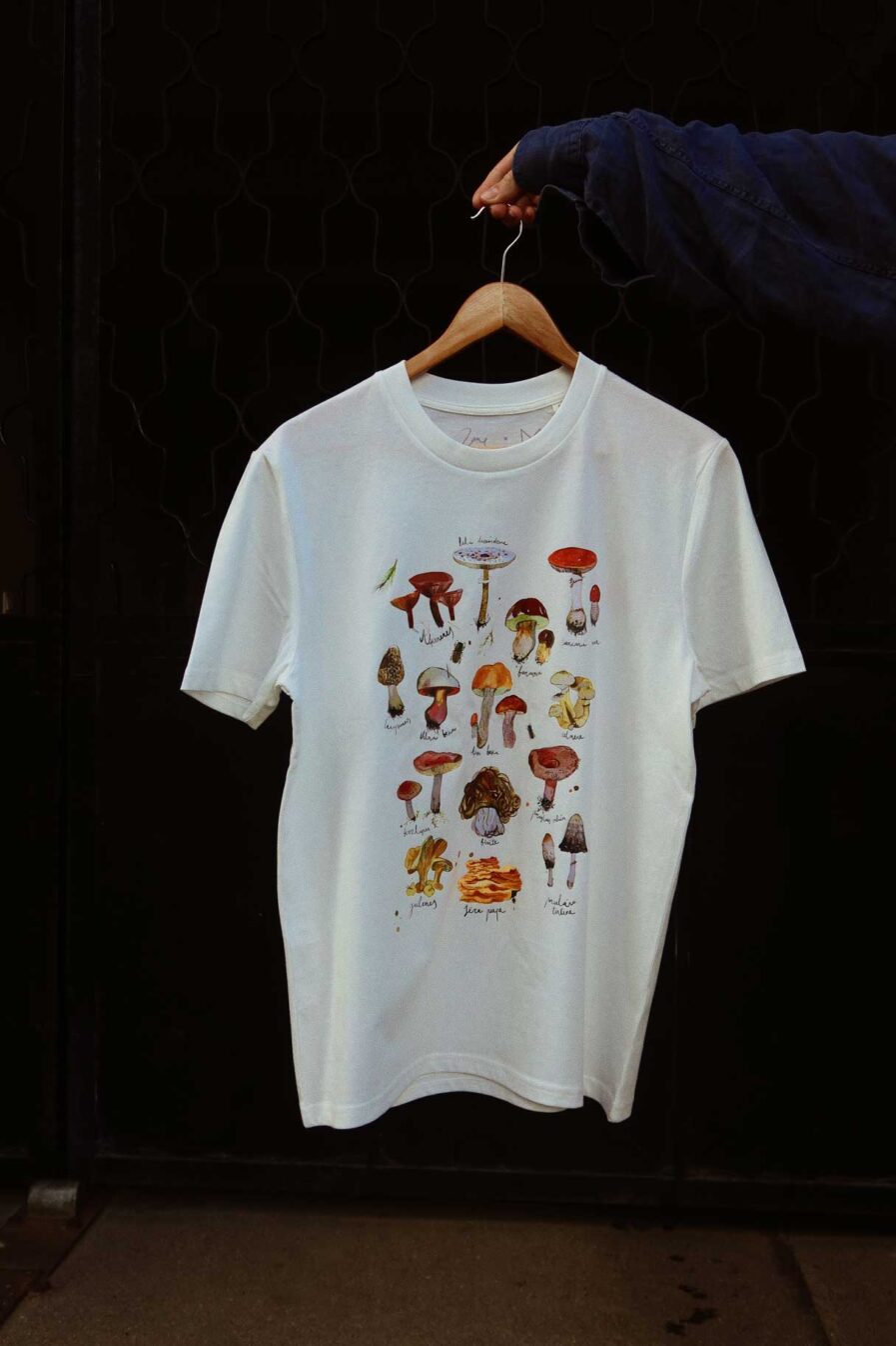 M50 x Zane Veldre Organic Cotton Unisex T-Shirt "Mushrooms" | White