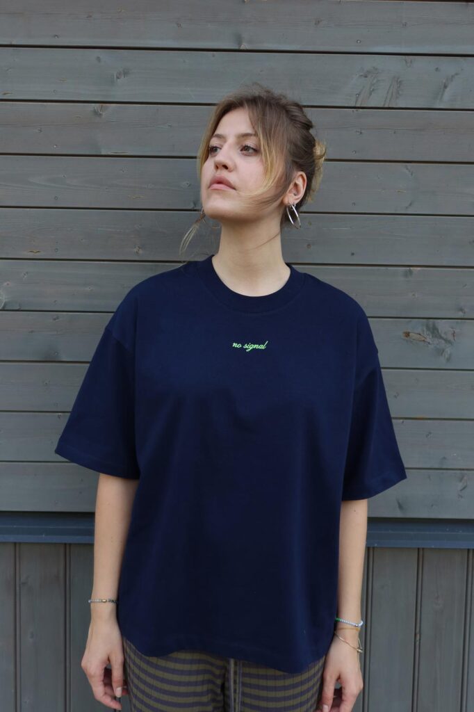 M50 Unisex Organic Cotton T-shirt | no signal | Blue
